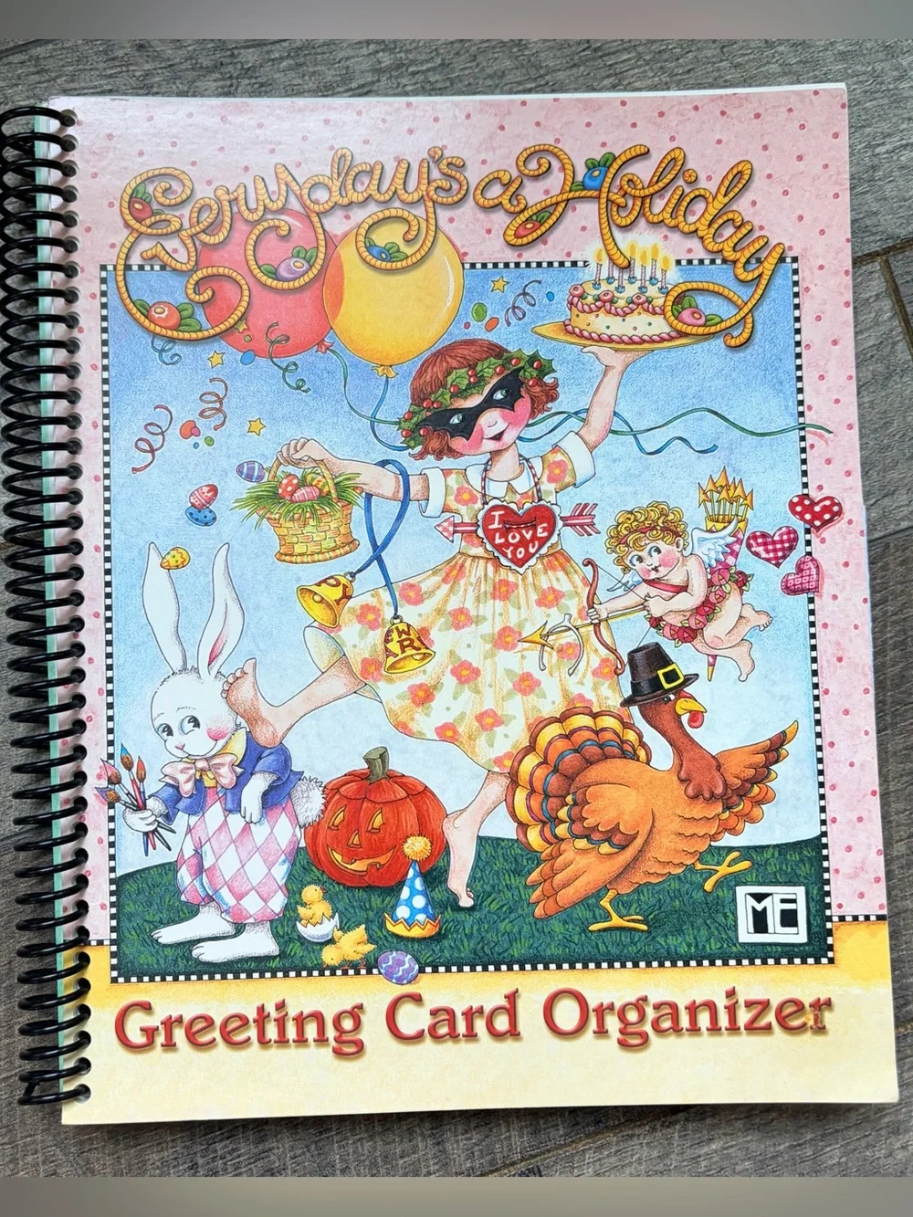 Mary Engelbreit Greeting Card Organizer Whimsical ME Ink Vintage 2004 Book